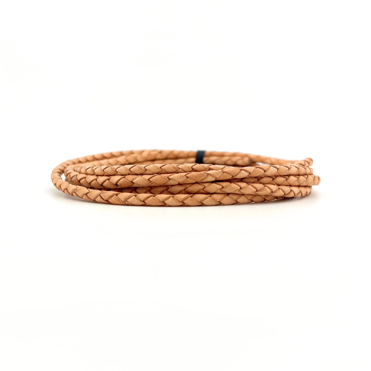 4mm Top Grain Braided Leather Cord