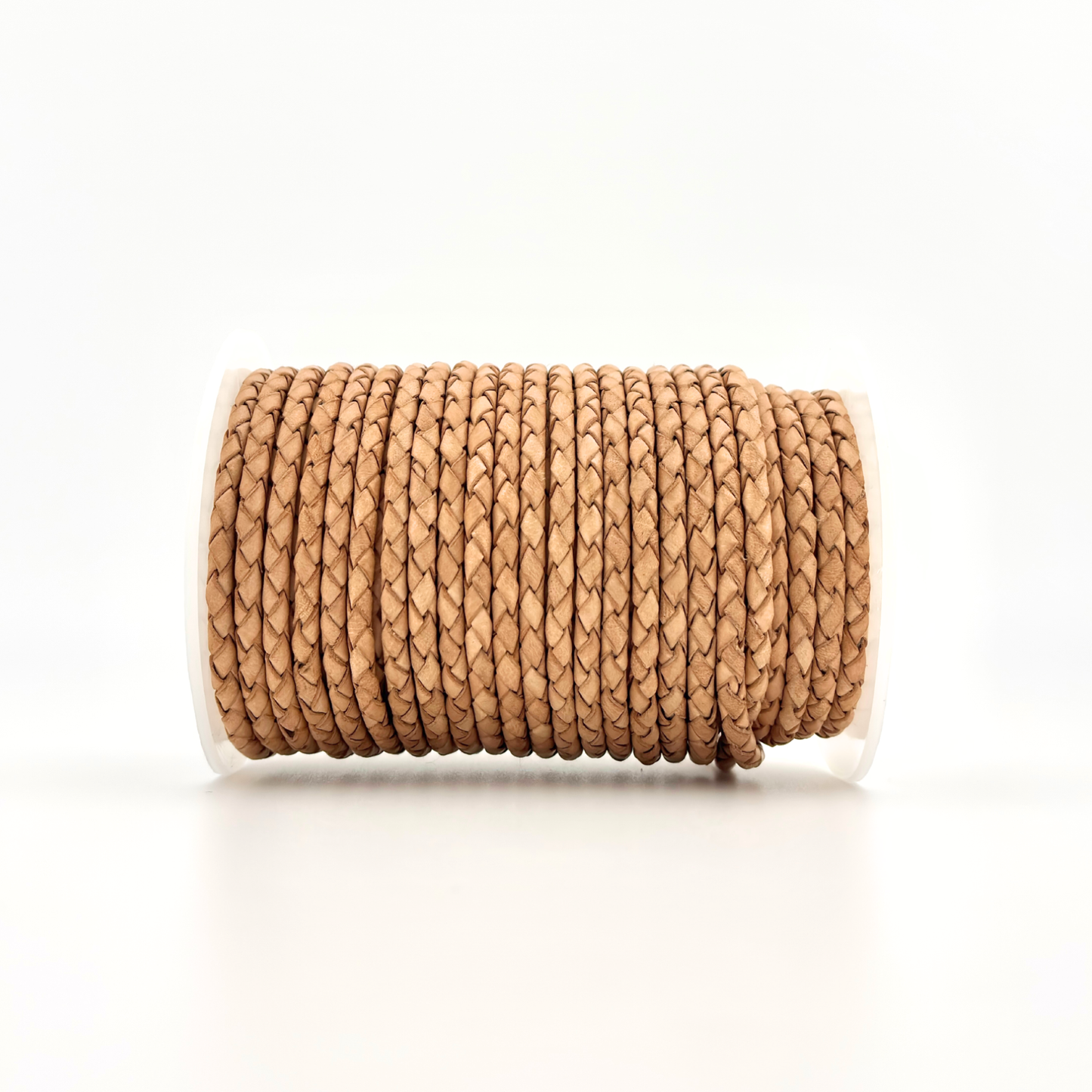 4mm Top Grain Braided Leather Cord