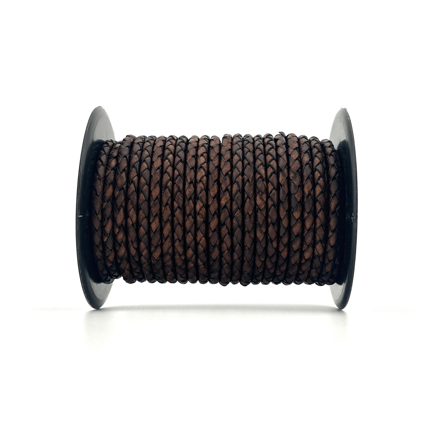 5mm Top Grain Braided Leather Cord - Bolo Supply Co.