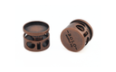 5mm Bezel Bolo Slide in antique copper finish with unique push button mechanism for easy adjustment.
