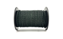 Spool of Dark Green braided cord on a white background