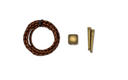 Premium Bolo Tie Kit - Turns Any Flat Object Into a Bolo Tie featuring brown leather cord, antique brass tips and slide.