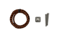Premium Bolo Tie Kit - Turns Any Flat Object Into a Bolo Tie with brown leather cord and antique silver tips and slide.