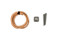 Premium Bolo Tie Kit - Turns Any Flat Object Into a Bolo Tie featuring natural leather cord, antique silver tips and slide.