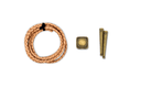 Premium Bolo Tie Kit - Turns Any Flat Object Into a Bolo Tie with natural leather cord and antique brass tips.