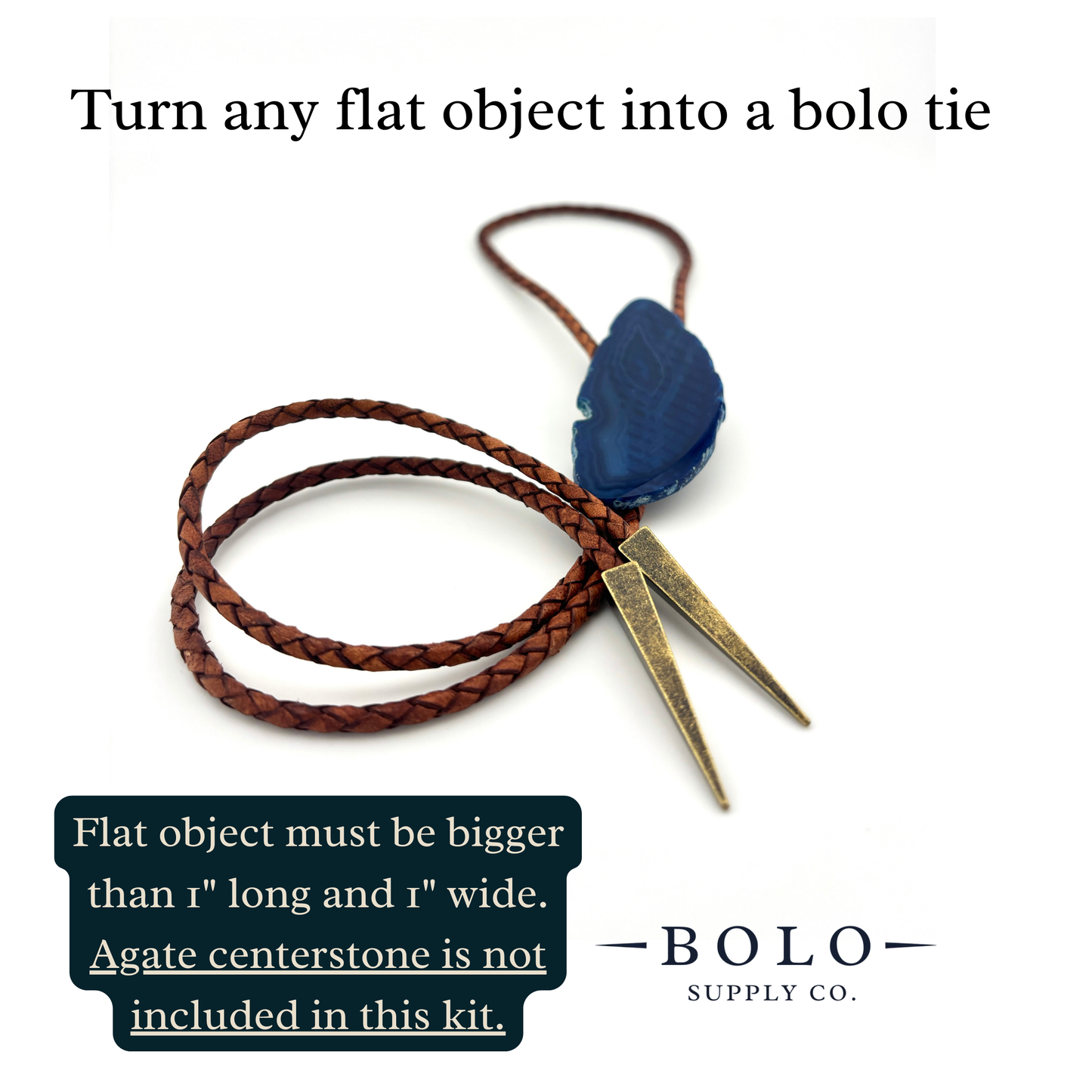 DIY Single Bolo Tie Kit - Turn Any Flat Object Into A Bolo Tie