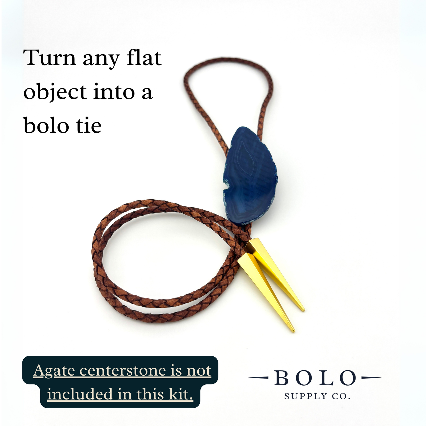 DIY Single Bolo Tie Kit - Turn Any Flat Object Into A Bolo Tie