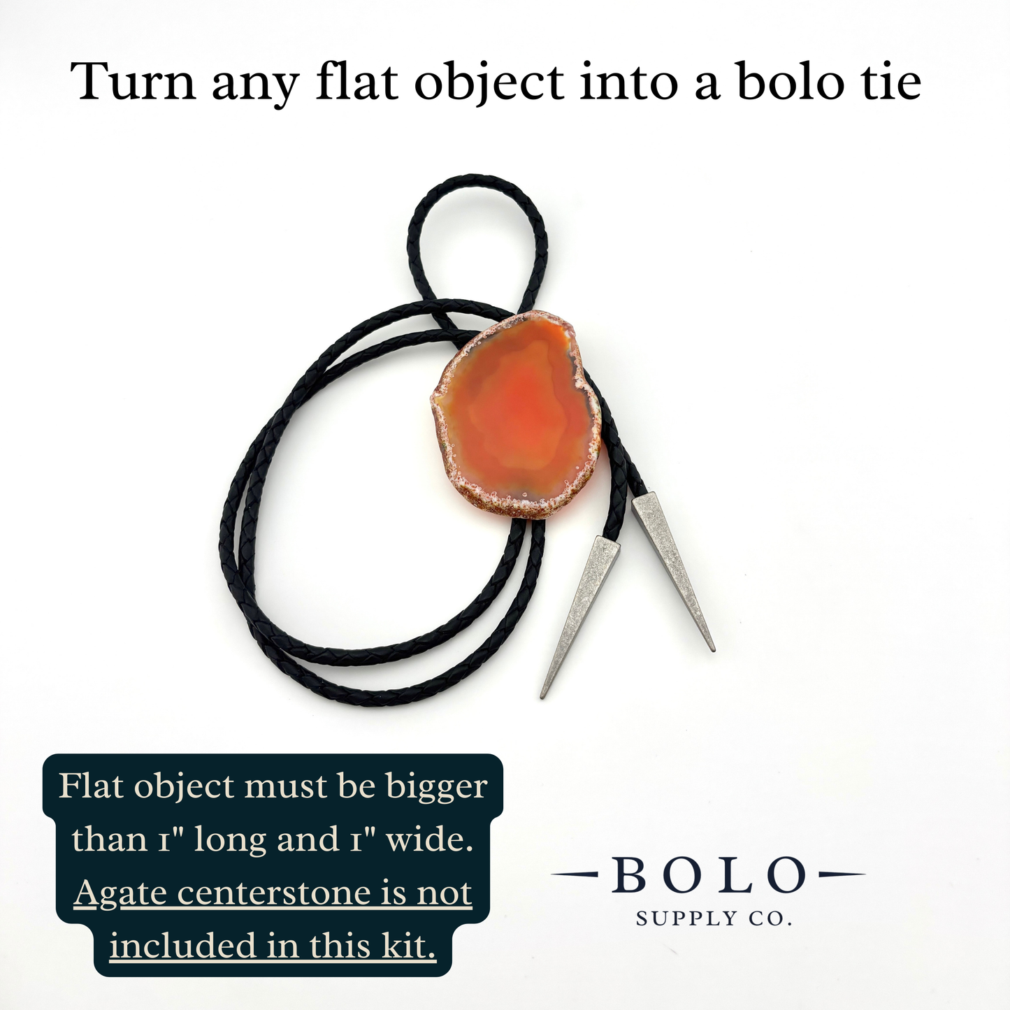 DIY Single Bolo Tie Kit - Turn Any Flat Object Into A Bolo Tie
