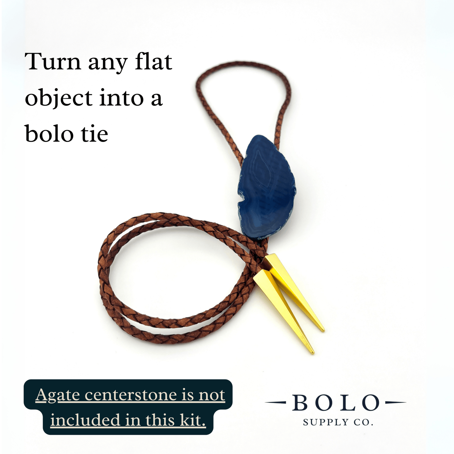 DIY Single Bolo Tie Kit - Turn Any Flat Object Into A Bolo Tie - Bolo Supply Co.