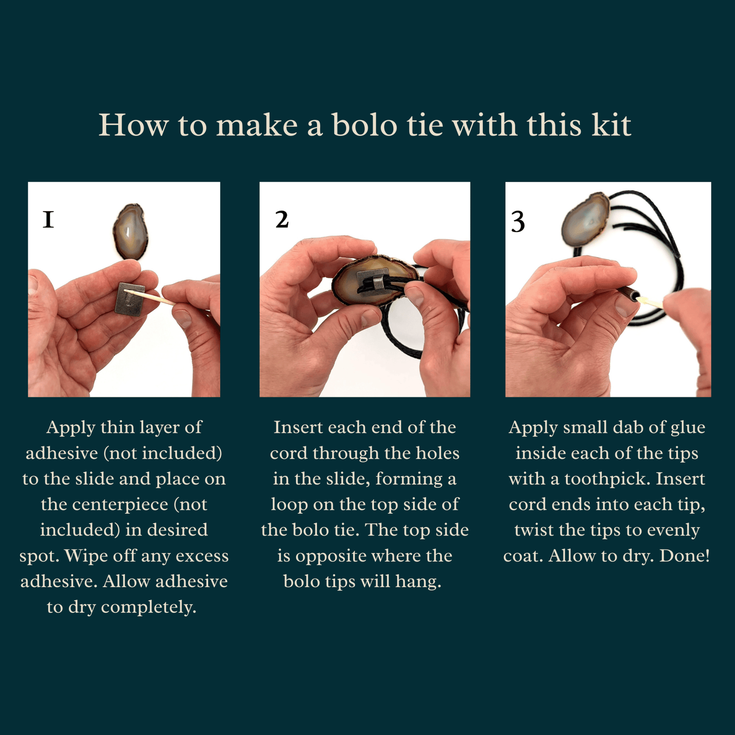 DIY Single Bolo Tie Kit - Turn Any Flat Object Into A Bolo Tie - Bolo Supply Co.