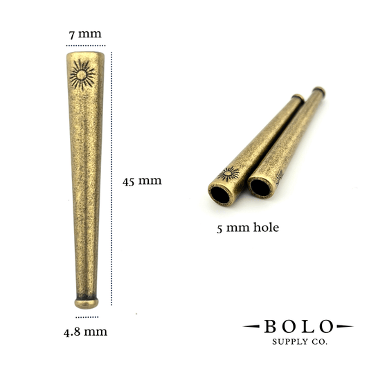 Helio Cord Tips - Sun Motif (4 sets, 8 pieces) - Bolo Supply Co.