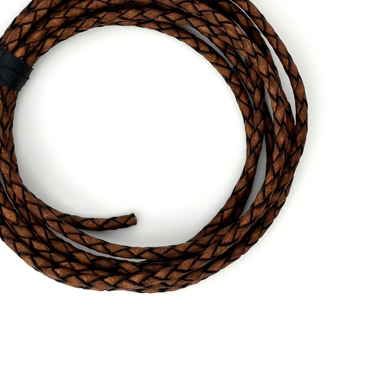 3mm Braided Leather Cord