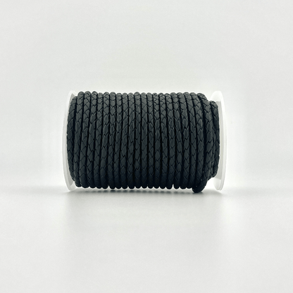 4.5mm Braided Leather Cord - Bolo Supply Co.