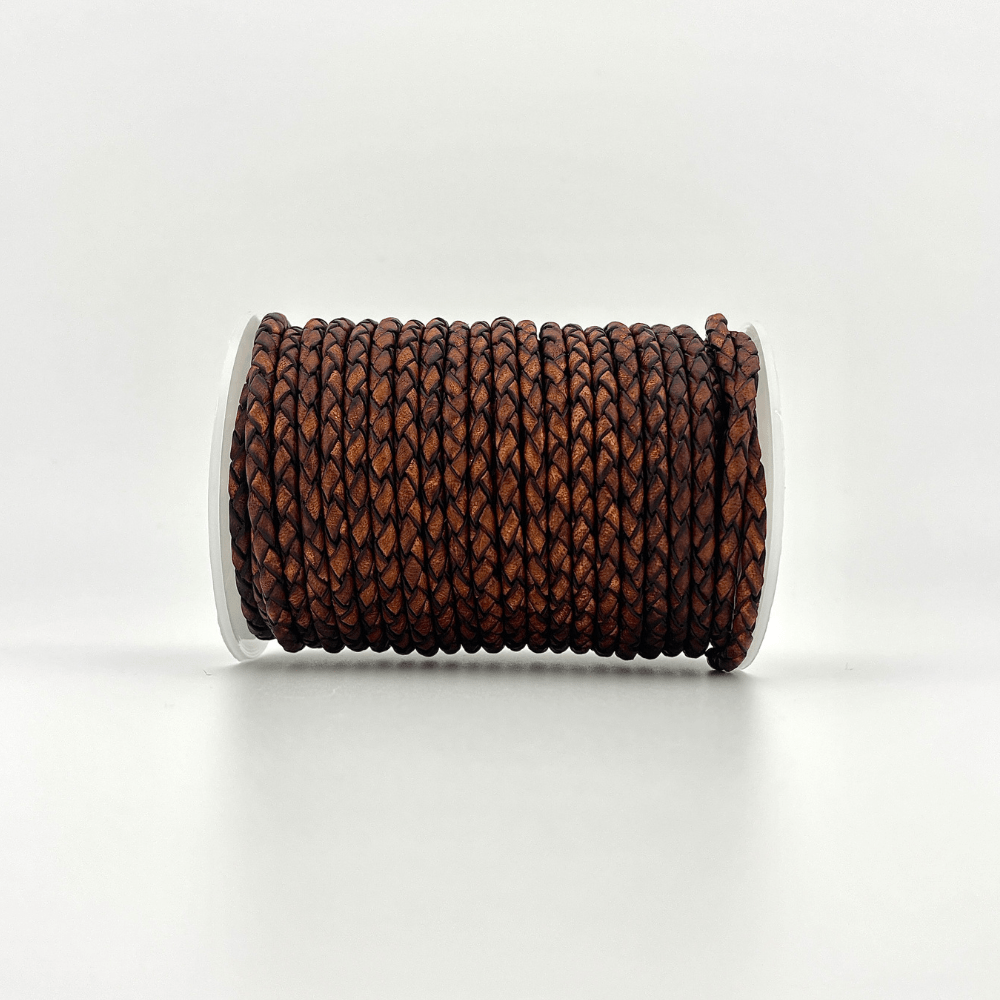 4.5mm Braided Leather Cord - Bolo Supply Co.