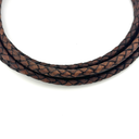 4mm Top Grain Braided Leather Cord