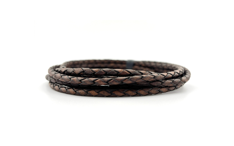 4mm Braided Leather Cord
