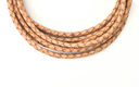 Braided Leather Cord - 4mm