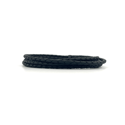 5mm Top Grain Braided Leather Cord - Bolo Supply Co.