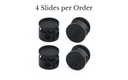 5mm Bezel Bolo Slide in black, featuring 4 slides per order for custom bolo ties.