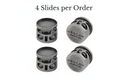 4 slides per order for 5mm bolo tie slide with bezel button, showcasing unique designs and features.