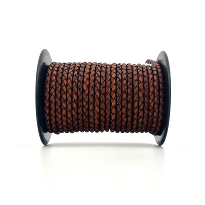 5mm Braided Leather Cord