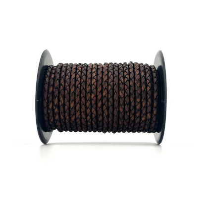5mm Braided Leather Cord