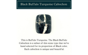 Black Buffalo Turquoise Rectangular Cabochon (30mm x 25mm)
