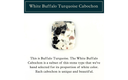 White Buffalo Turquoise Cabochon (30mm x 25mm)