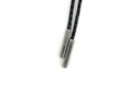 Two sleek bar bolo tie tips on braided black cords, highlighting modern and versatile design for bolo enthusiasts.