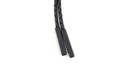 Bar bolo tie tips attached to a braided black bolo tie cord, showcasing quality and stylish design.