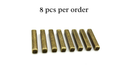 Bar bolo tie tips - 8 pack of versatile, modern bronze-colored tips for creating personalized bolo ties.