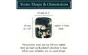 Black Buffalo Turquoise Cabochon dimensions of 30mm x 25mm with 4-5mm thickness shown in an informative layout.