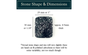 Black matrix dinosaur jasper cabochon dimensions 25mm x 30mm showcasing unique fossil-like patterns.