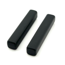 Two matte black bars on a white background