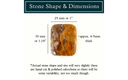 Gold/Red/White Ocean Jasper Rectangular Cabochon dimensions of 25mm x 30mm, highlighting ocean jasper cabochon features.