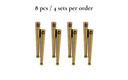 Helio - sun motif bolo tie tips, 8 pcs, featuring sunburst engraving, perfect for bolo tie projects.