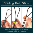 Premium Bolo Tie Slides - Adjustable - Pack of 4