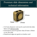 Premium Bolo Tie Slides - Adjustable - Pack of 4