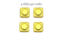 Premium bolo tie slides in a set of 4, featuring a stylish golden design for versatile accessories.