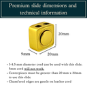 Premium Bolo Tie Slides - Adjustable - Pack of 4