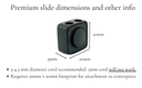 Premium bolo tie slides dimensions and specifications including footprint and cord recommendations.