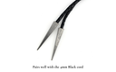Pike Bolo Tie Cord Tips displayed with 4mm black cord for stylish bolo tie enhancement.