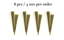 Pike bolo tie aglets - 8 pcs / 4 sets for enhancing bolo tie collections.