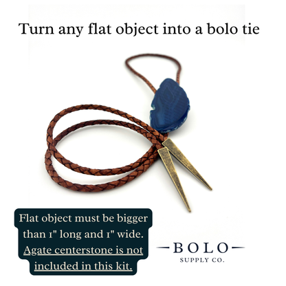 DIY Single Bolo Tie Kit - Turn Any Flat Object Into A Bolo Tie