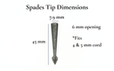 Spade Bolo Tie Tips - 5mm