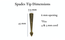 Spade Bolo Tie Tips - 5mm