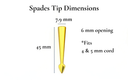 Spade Bolo Tie Tips - 5mm