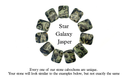 Star Galaxy Jasper Rectangular cabochon display showcasing unique orb patterns and textures in a circular arrangement.