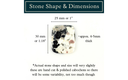 White Buffalo Turquoise Cabochon dimensions showing 30mm x 25mm size and 4-5mm thickness.