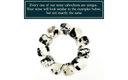 Circle of unique white buffalo turquoise cabochons showcasing diverse patterns and natural beauty.
